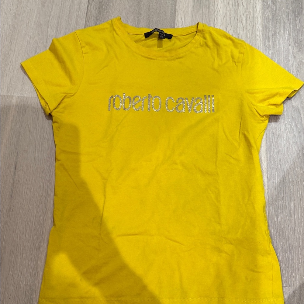 AUTHENTIC Roberto Cavalli Vibrant Yellow Tee